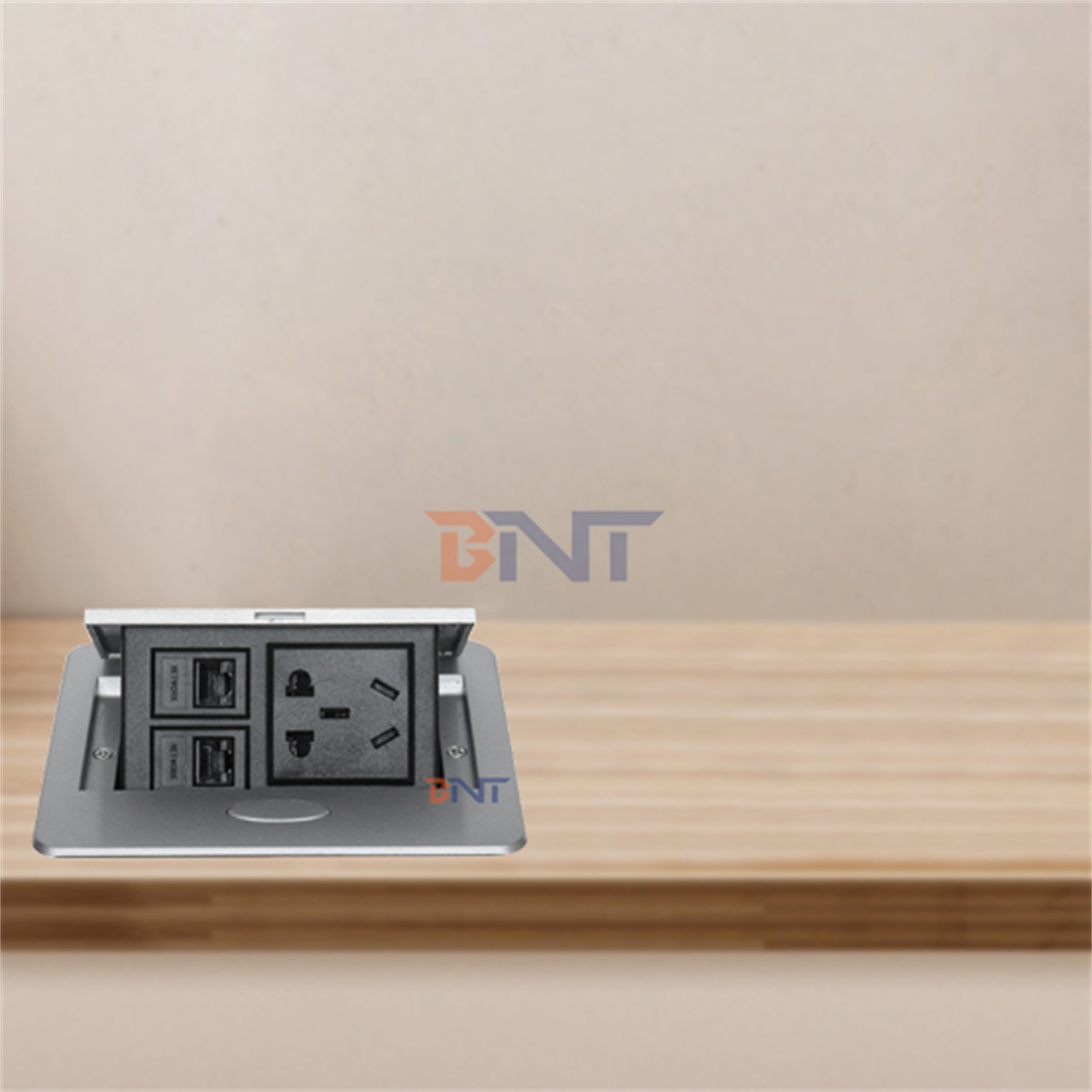 OEM/ODM Office Electrical Upgrade GFCI BNT Popup Socket with 1 universial Power and 2 RJ45 Network