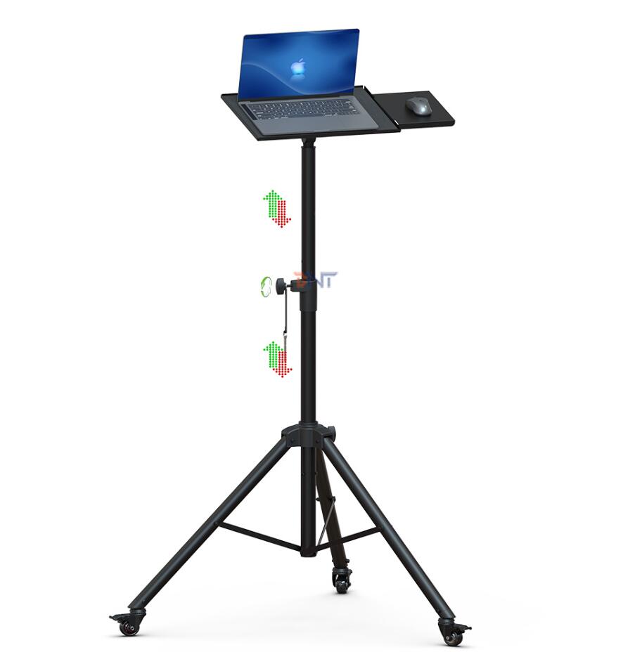 OEM/ODM mutifunctional  projector screen or laptop  tripod stand aluminum selfie monopod aluminum rescue tripod stand With 3 wheels