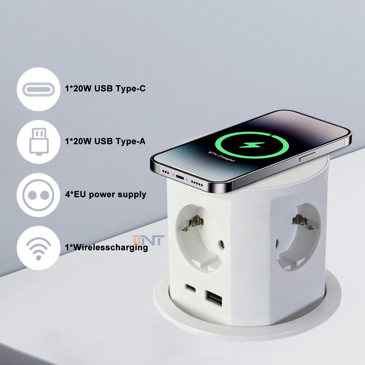 kitchen island power socket with USB